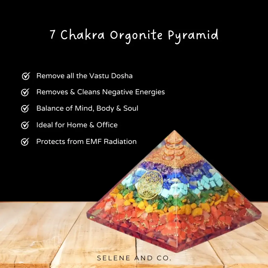 7 Chakra Orgonite Pyramid